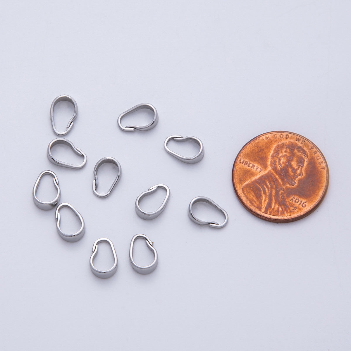 Silver Filled 8mm x 5.3mm Minimalist Bail Jewelry Findings | Findings-00055