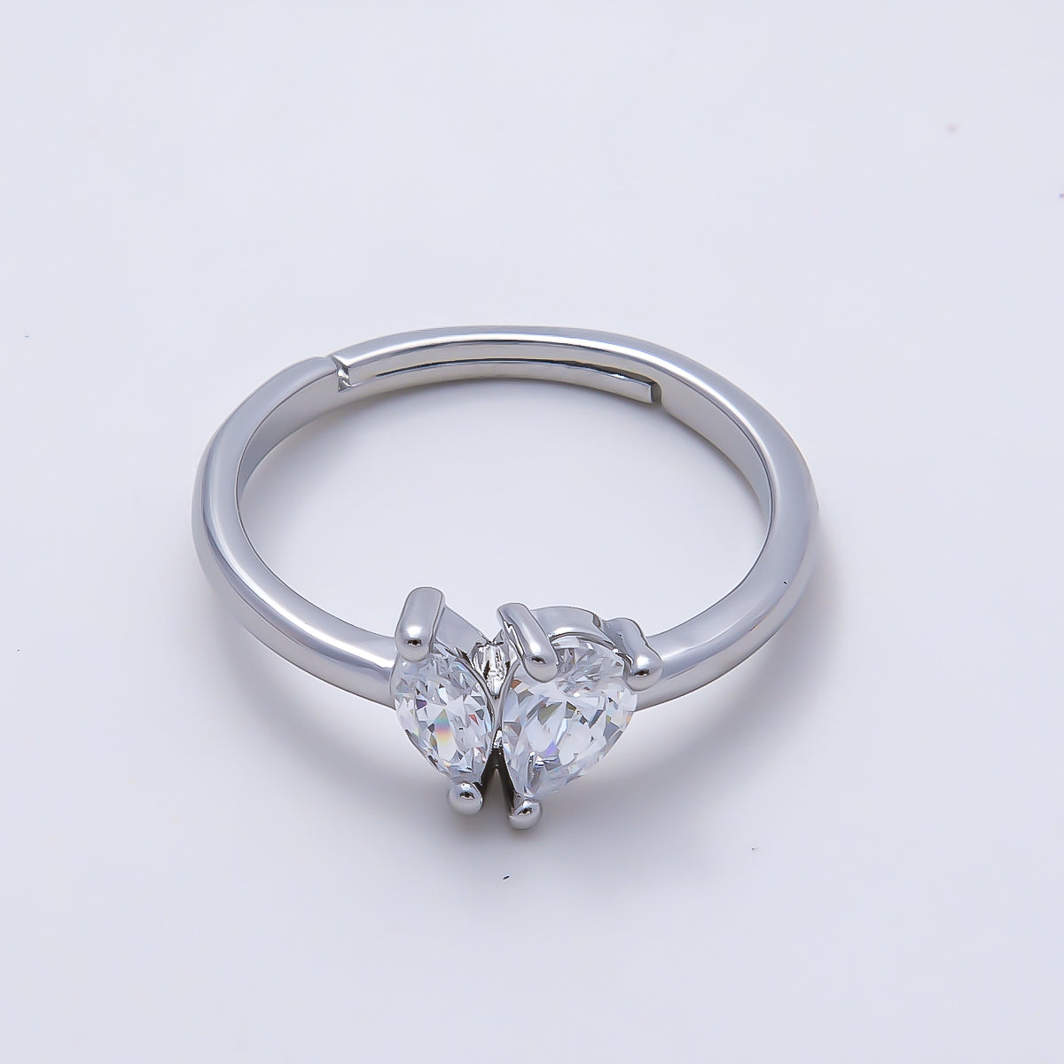 16K Gold Filled Clear Marquise Teardrop CZ Solitaire Ring in Gold & Silver | Rings-00159 Rings-00160
