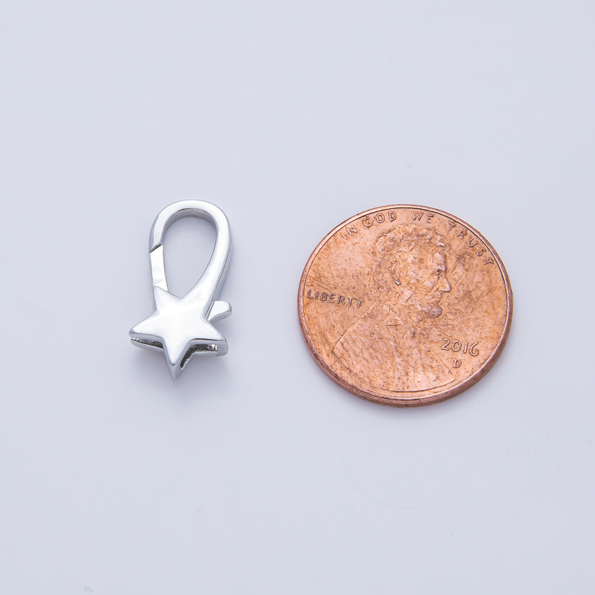 Rhodium Plated 17mm Star Lobster Claw Clasps Finding | Z1610