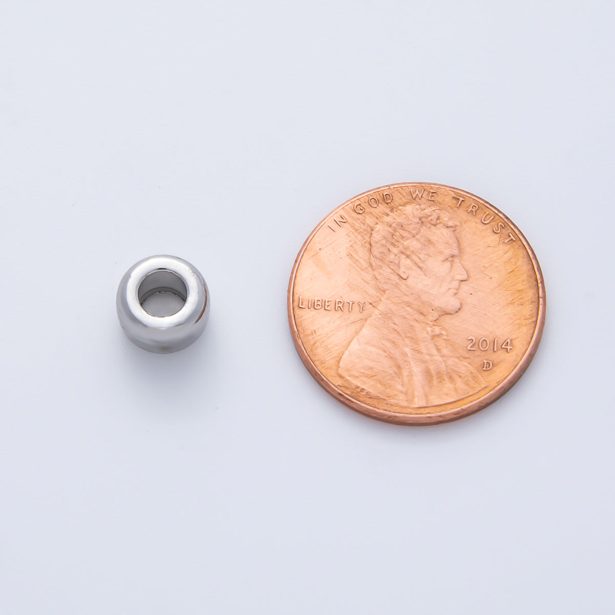 18K Gold Filled 7mm Minimalist Rondelle Spacer Bead | B536