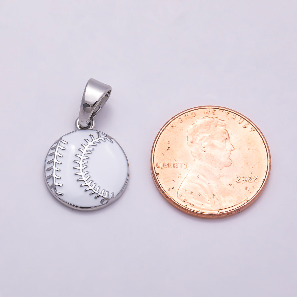 Silver 16mm White Baseball, Green Tennis Ball Enamel Pendant | Charms-00876 Charms-00877