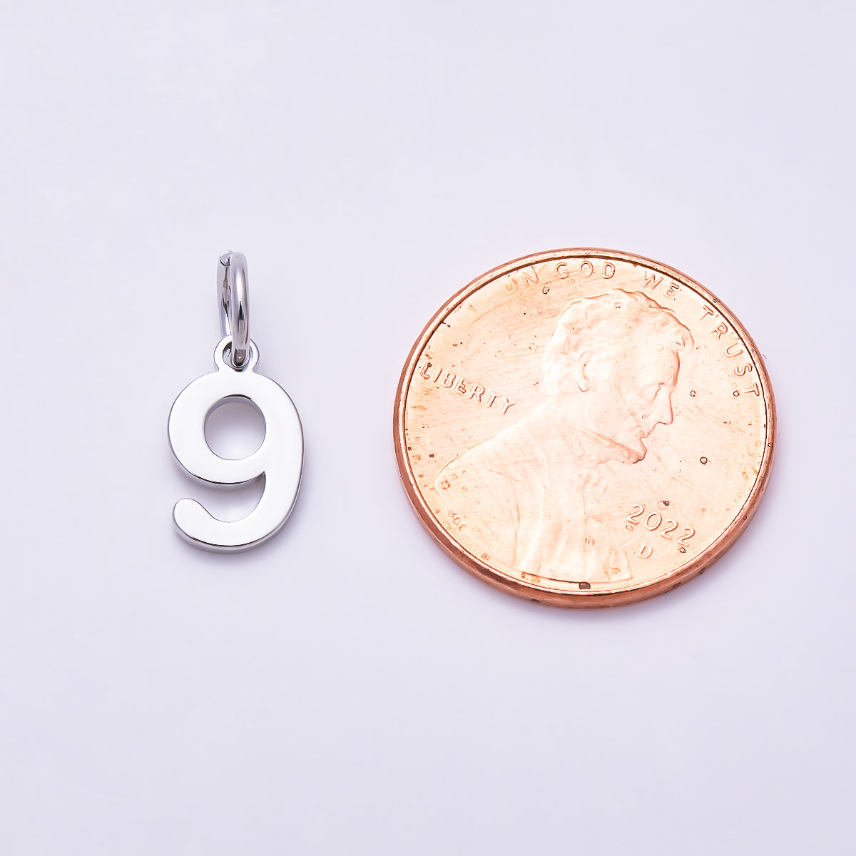 Silver 11mm Bold Geometric Number Charm 0-9 | Charms-01746 ~ Charms-01755
