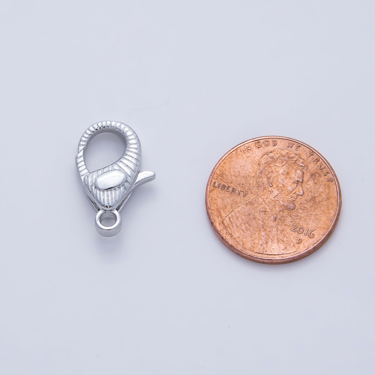 18K Gold Filled 17mm Ribbed Sunburst Lobster Clasp Closure Finding in Gold & Silver | Z1416