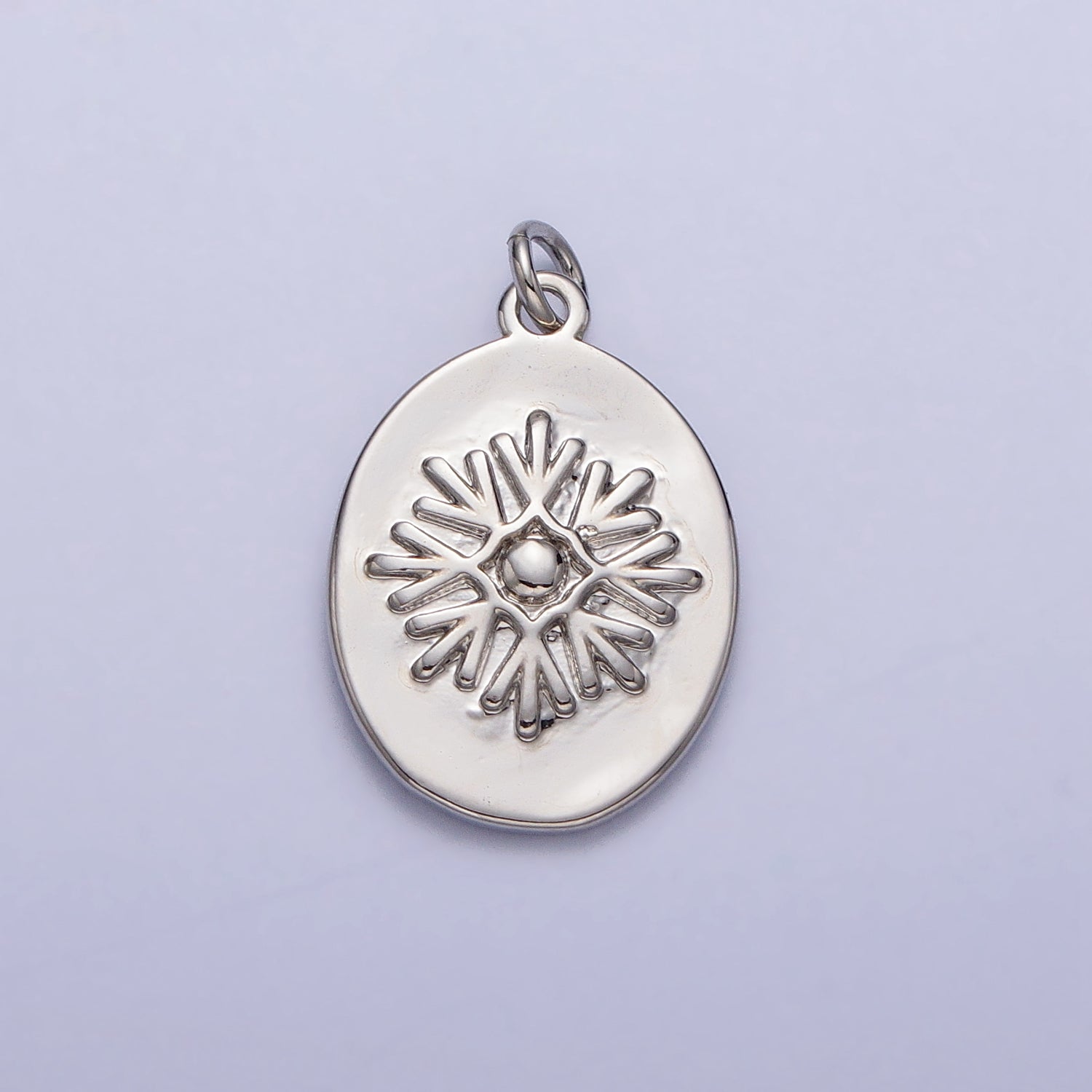 16K Gold Filled Double Sided Portrait of Victorian Lady Flower Pearl Cameo Oval Charm in Gold & Silver | AC299 AC300