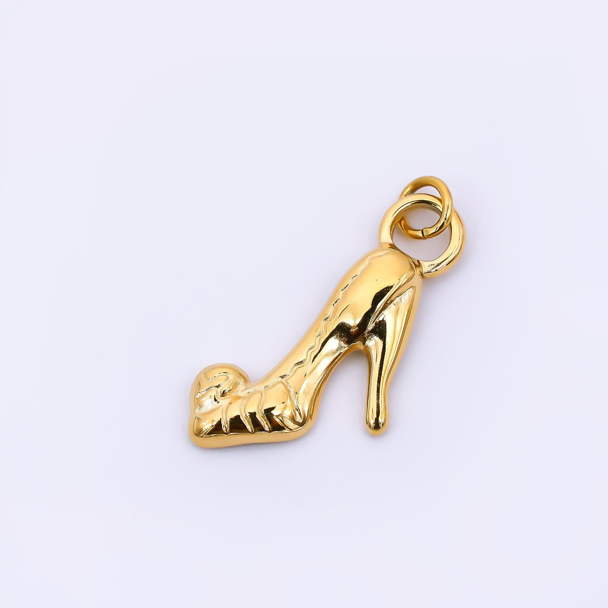 Stainless Steel 22mm Fancy High Heels Woman Shoe Charm | J-321