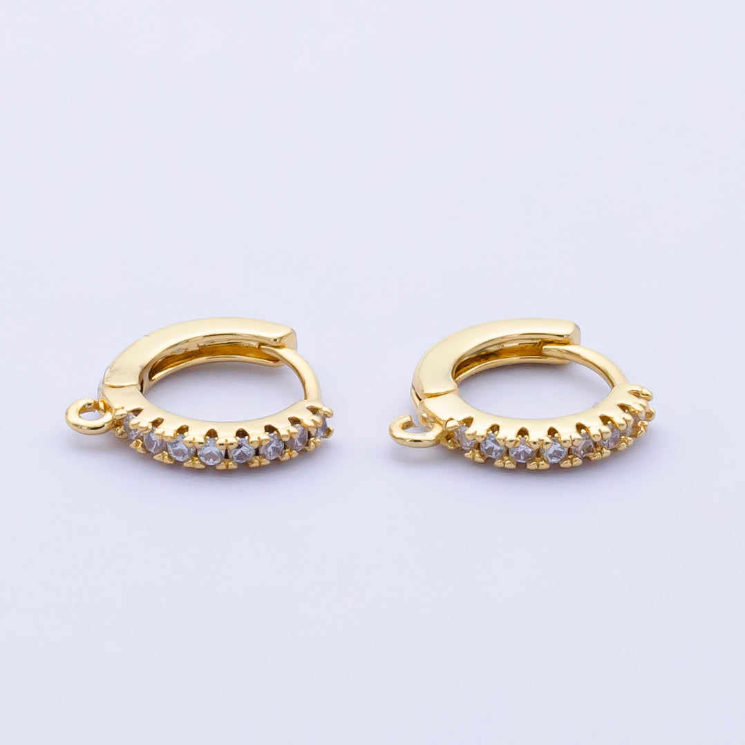 Simple Minimalist Huggies Gold Filled Earring Supplies for DIY Earring  in Silver & Gold | K473 K578