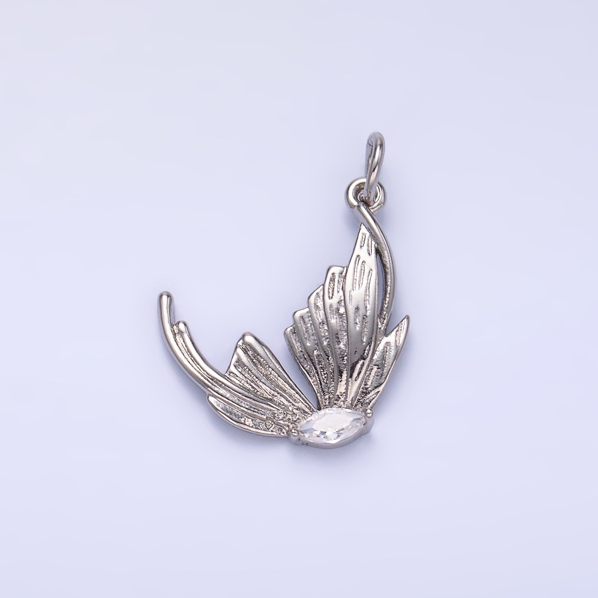 Cubic Butterfly Charm 24K Gold Filled Flower Pendant Floral M263