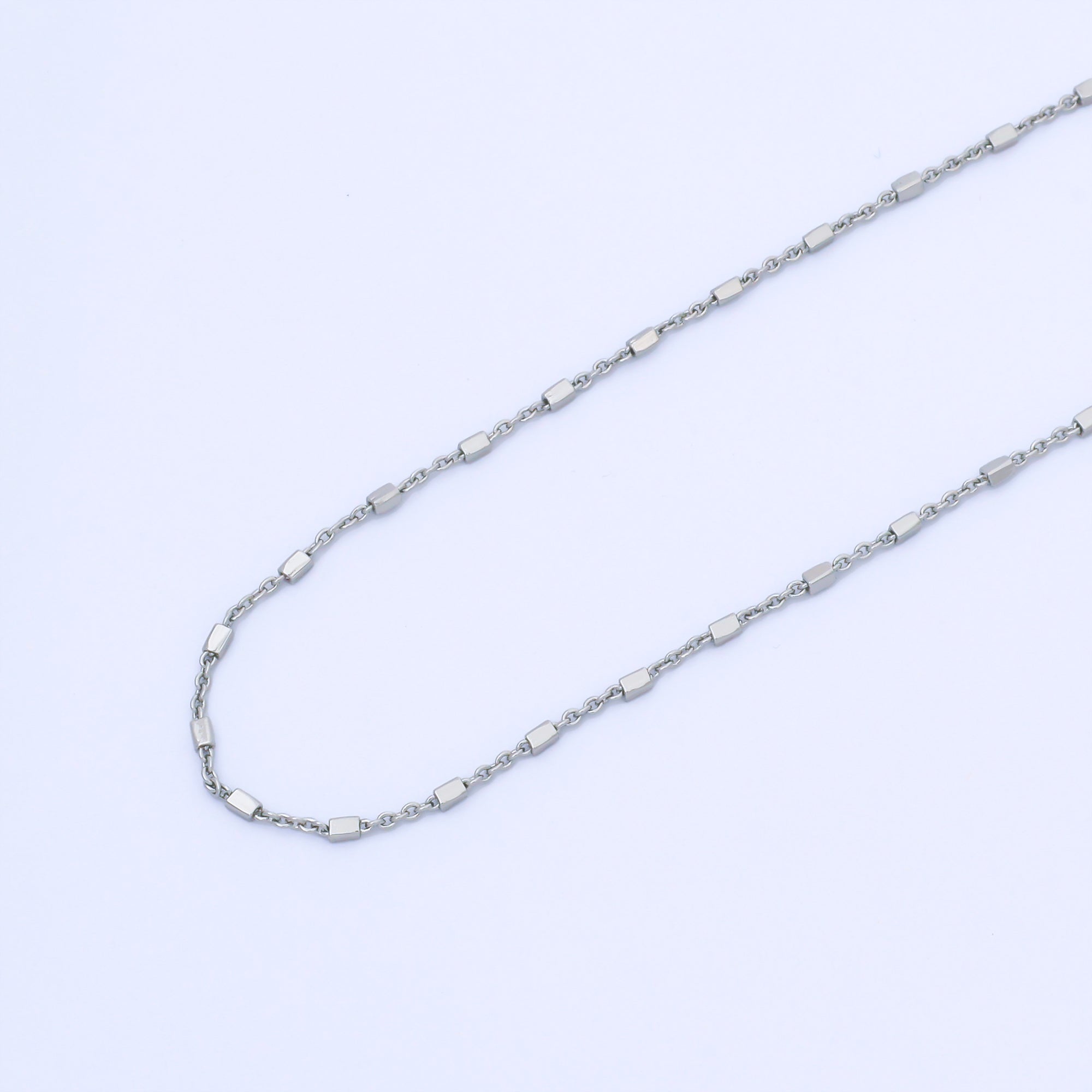 24K Gold Filled 1.3mm Tube Beads Satellite Chain 18 Inch Necklace | WA-1601