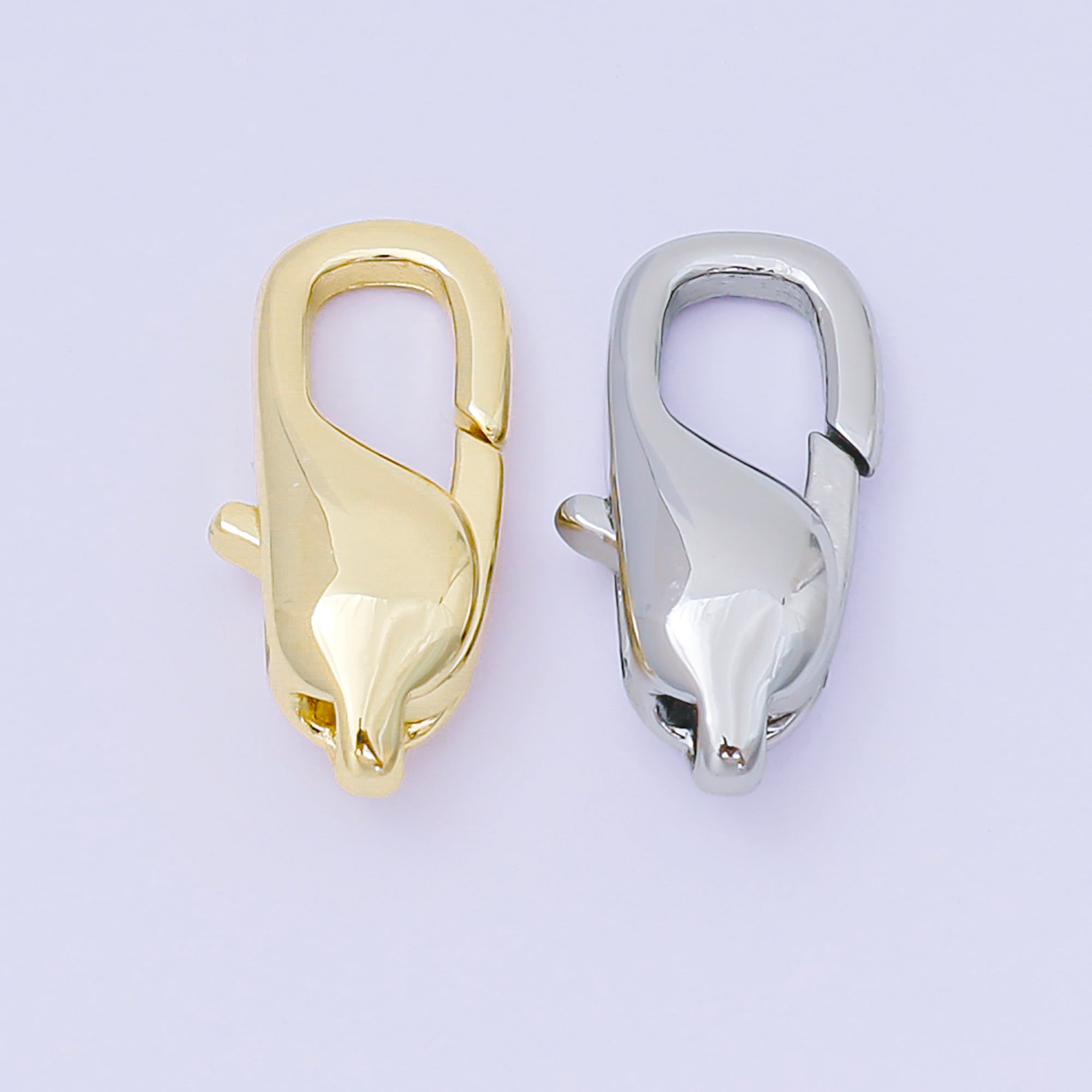 14K Gold Filled 17mm Thick Lobster Clasp Closure Finding in Gold & Silver | Z1337