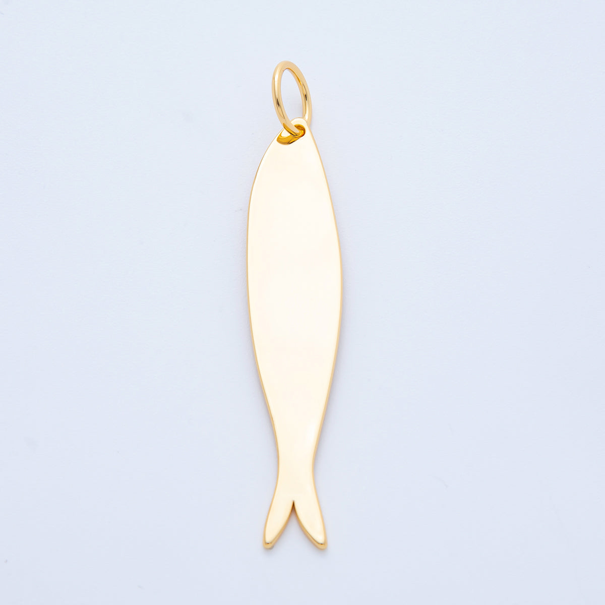 18K Gold Filled 67mm Minimalist Under the Sea Long Fish Charm | N-A1347