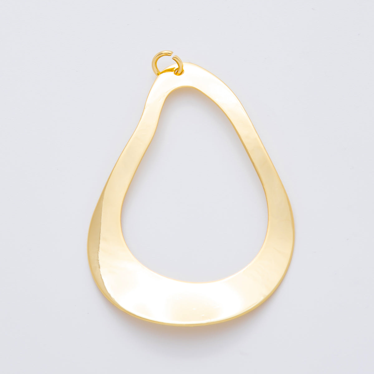 18K Gold Filled 58mm Open Pear-Cut Oblong Charm | N-A1525