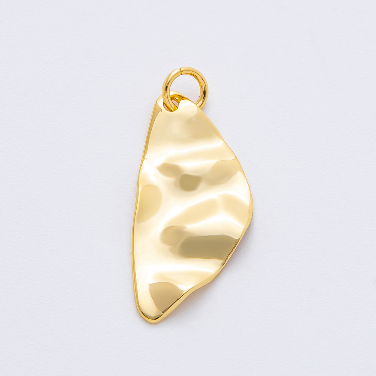 18K Gold Filled 29mm Potato Chips Organic Freeform Shape Charm | N-A1840