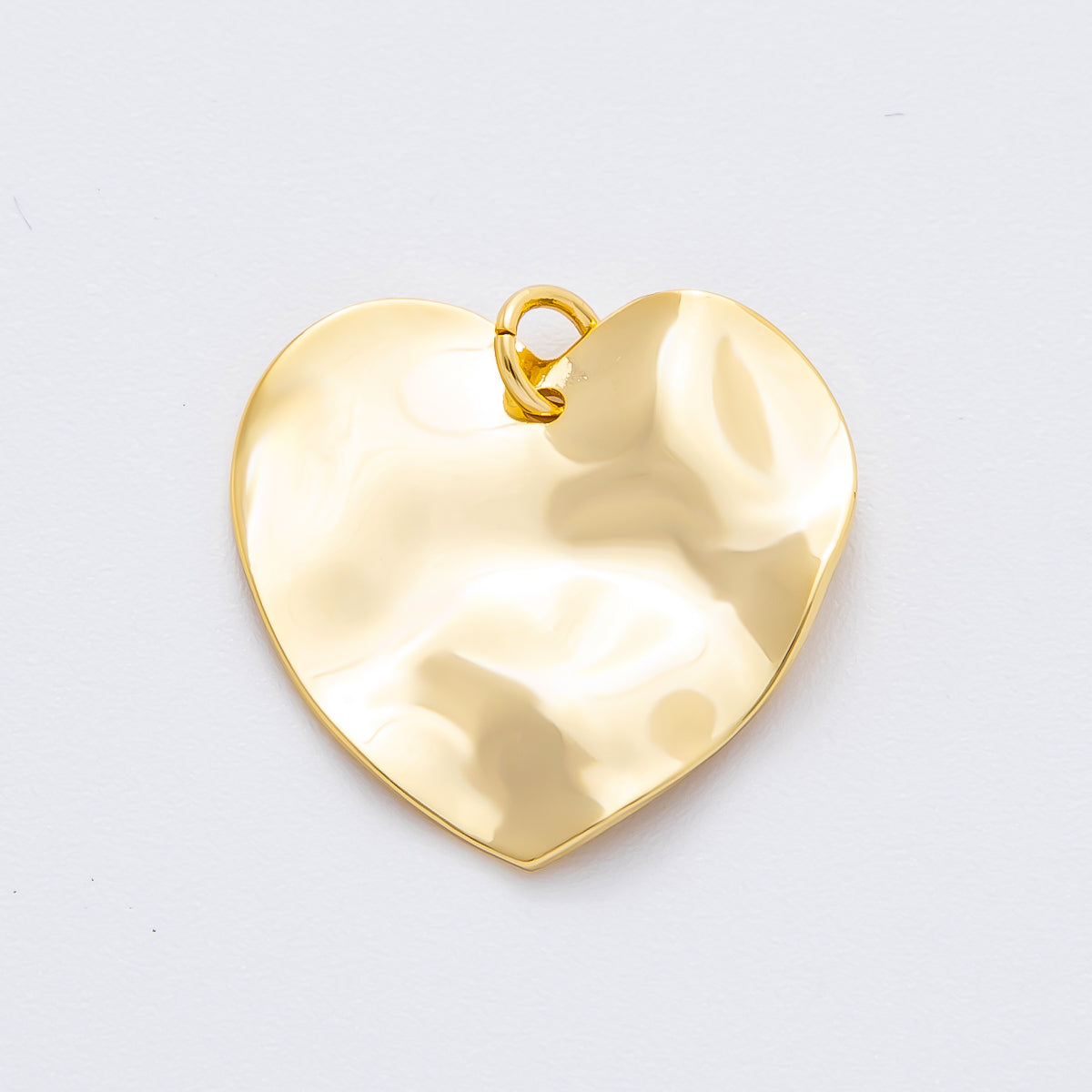 18K Gold Filled 22.5mm Polished Glossy Heart Shape Charm | N-A1861