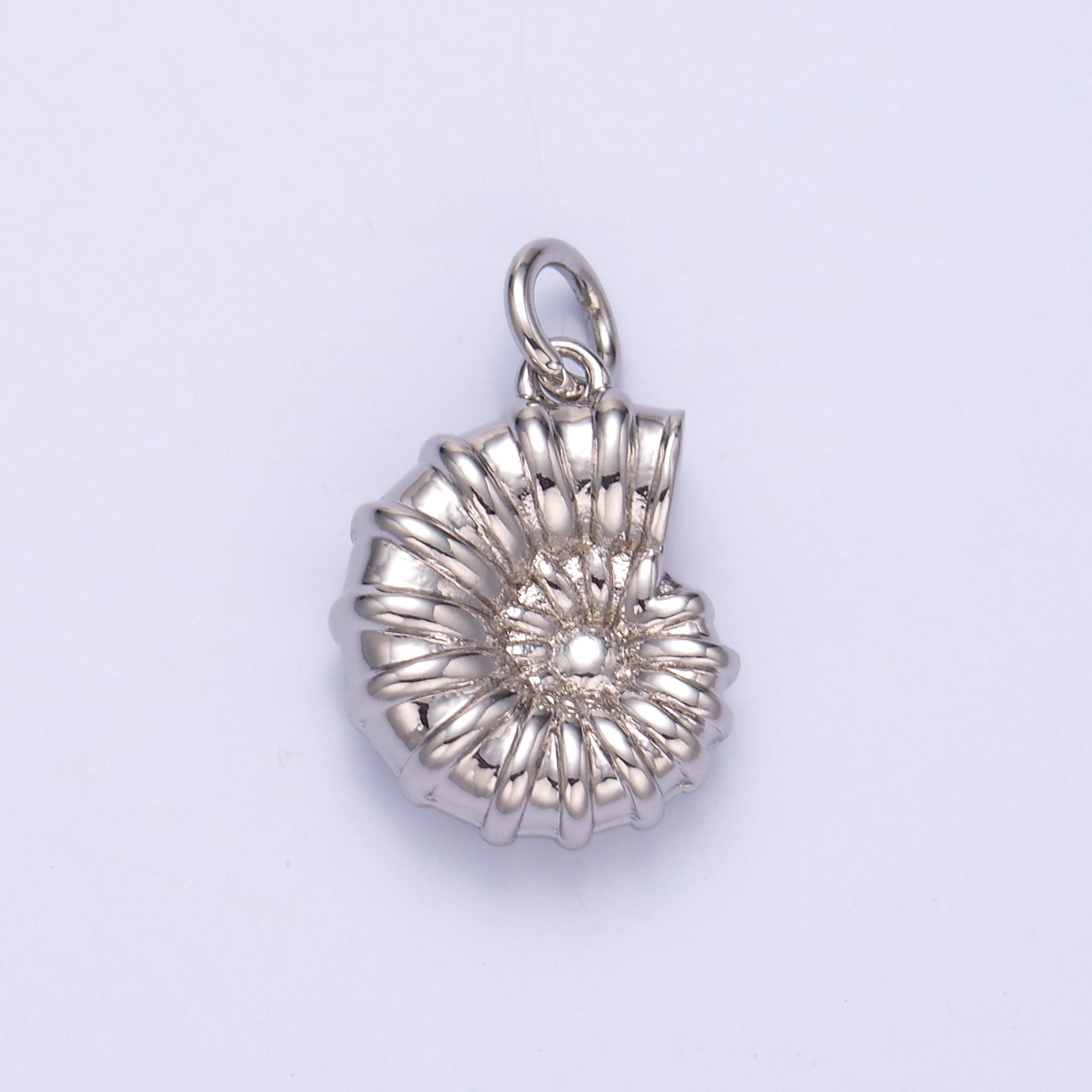 24K Gold Filled Nautilus Shell Multidimensional 3D Charm in Gold & Silver | N014