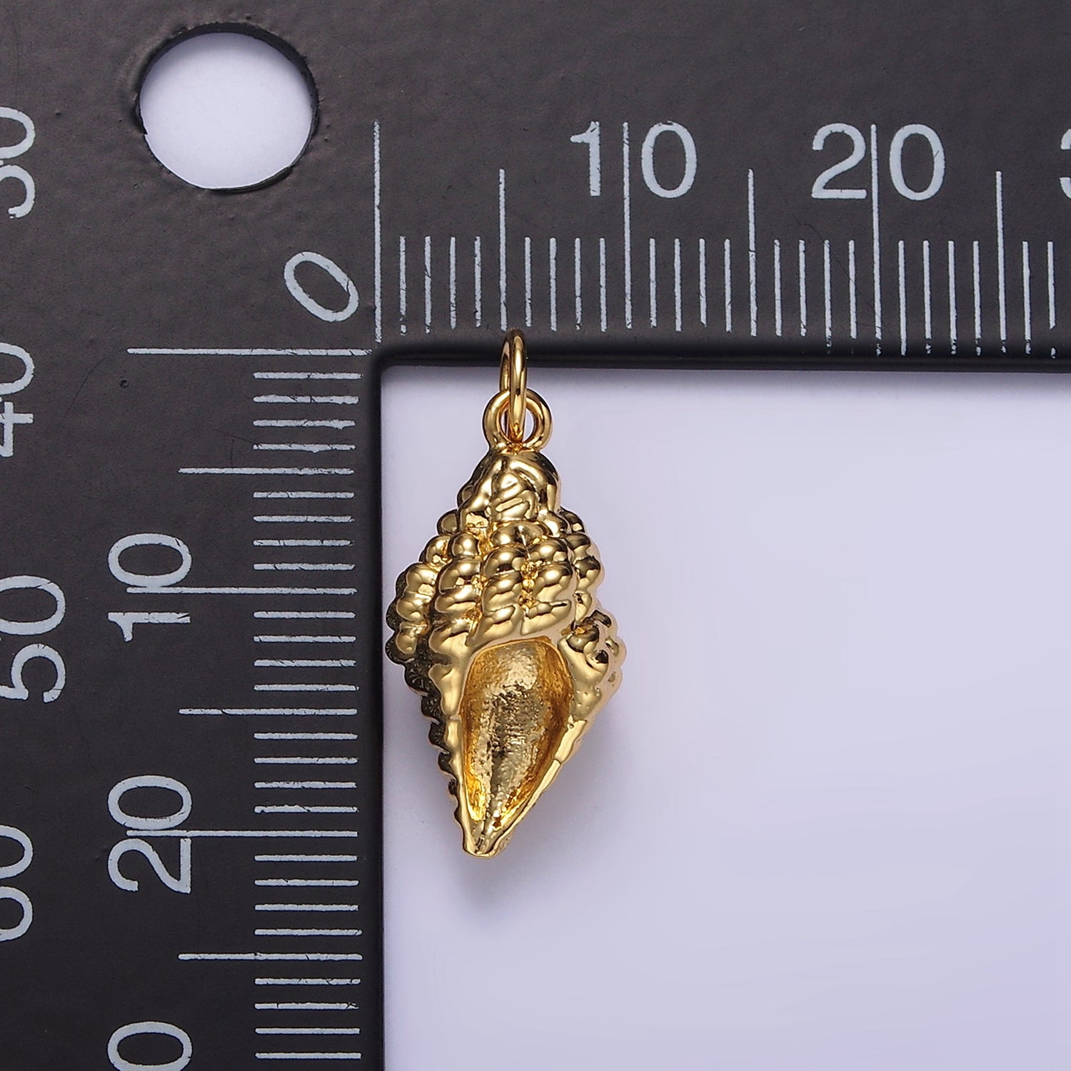 14K Gold Filled 20mm Ocean Clam Sea Shell Add-On Charm in Gold & Silver | N1083 N1084 - DLUXCA