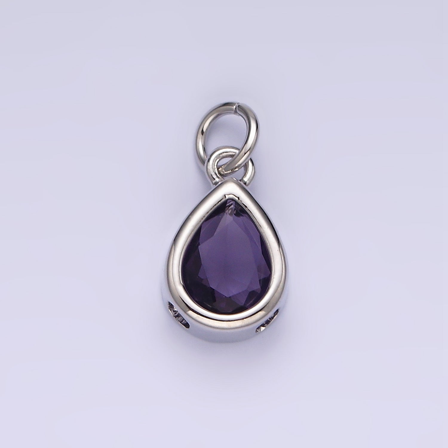 24K Gold Filled 15mm CZ Teardrop Bezel Charm in Gold & Silver | N1625 - N1647