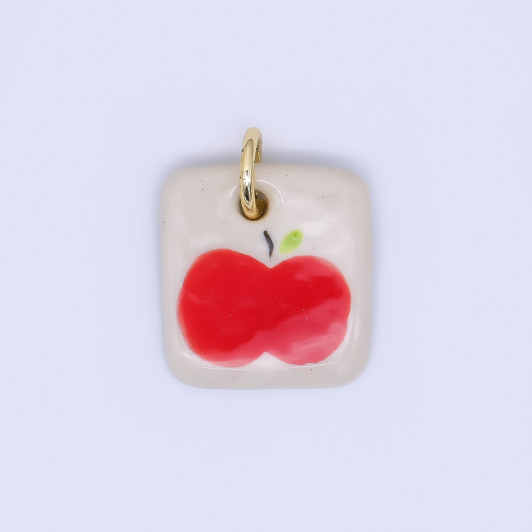 24K Gold Filled 20mm Dog, Fuit, Bear Ceramic Art Tile Charm | N386 N397 N398 N402 N444 N465 N518 N536 N559 N578 N585 N603 N627 N632 N640 N657 N660 N677 N678 N689 N691