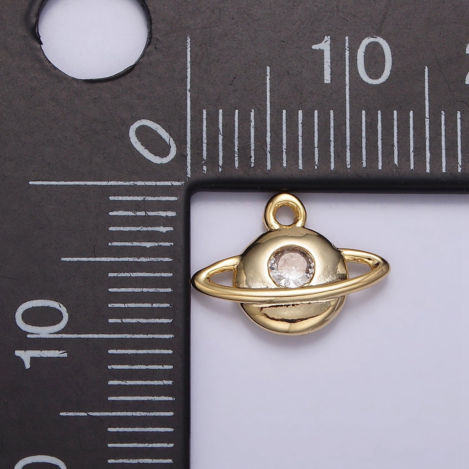 16K Gold Filled Planet Saturn Celestial Space Add-On Charm | N961 - DLUXCA