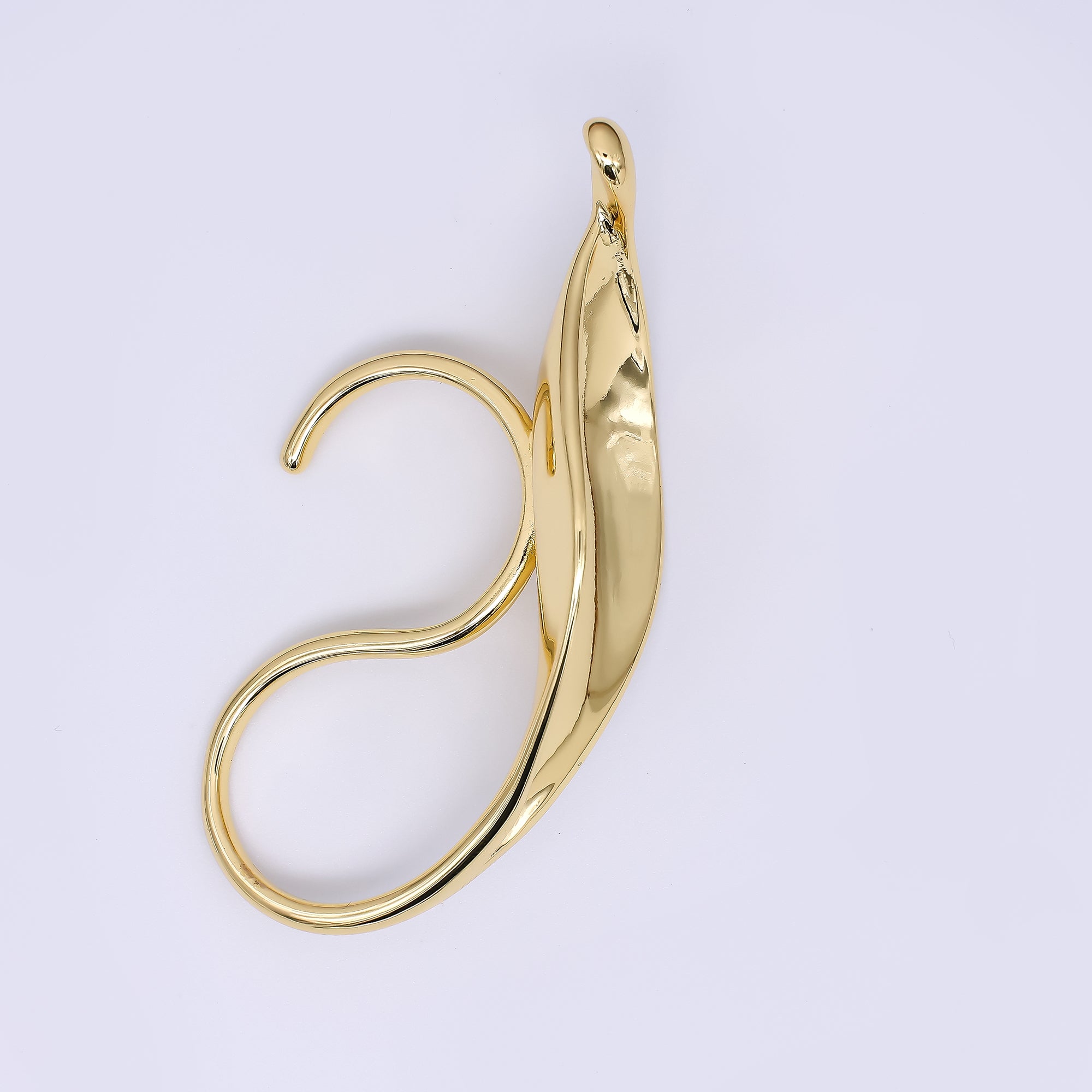 24K Gold Filled Midas Leaf Statement Open Ring | O1464