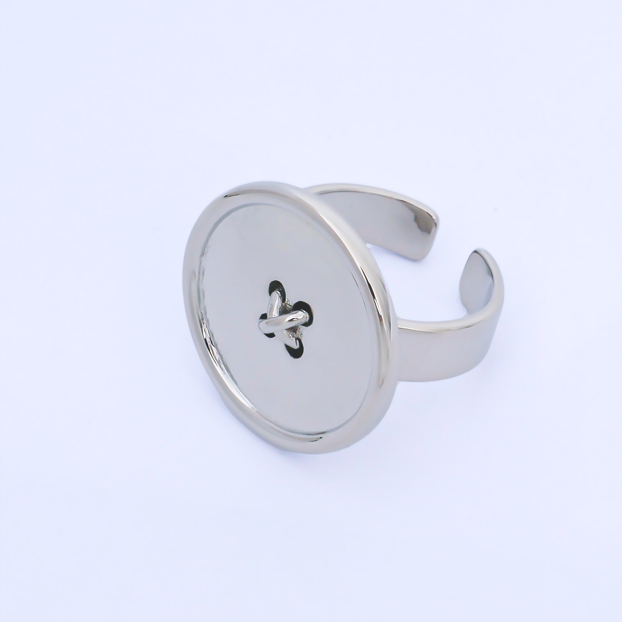 24K Gold Filled Button Ring Fashion Rings for Women Adjustable | O1669