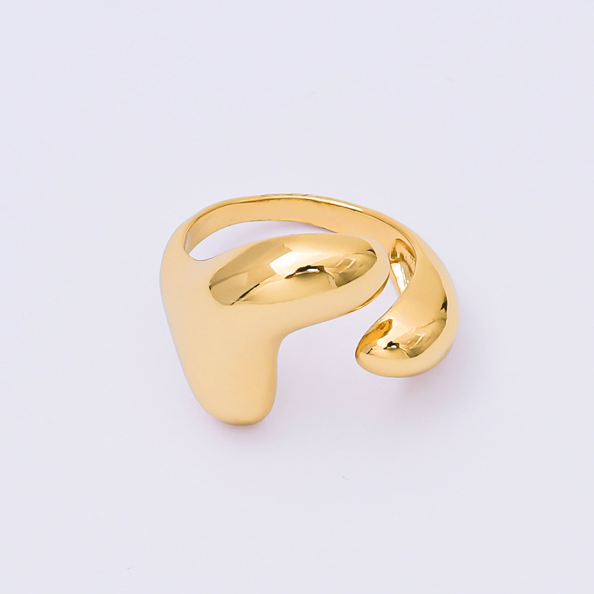 24K Gold Filled Molten Gold Modern Wrap Ring | O218