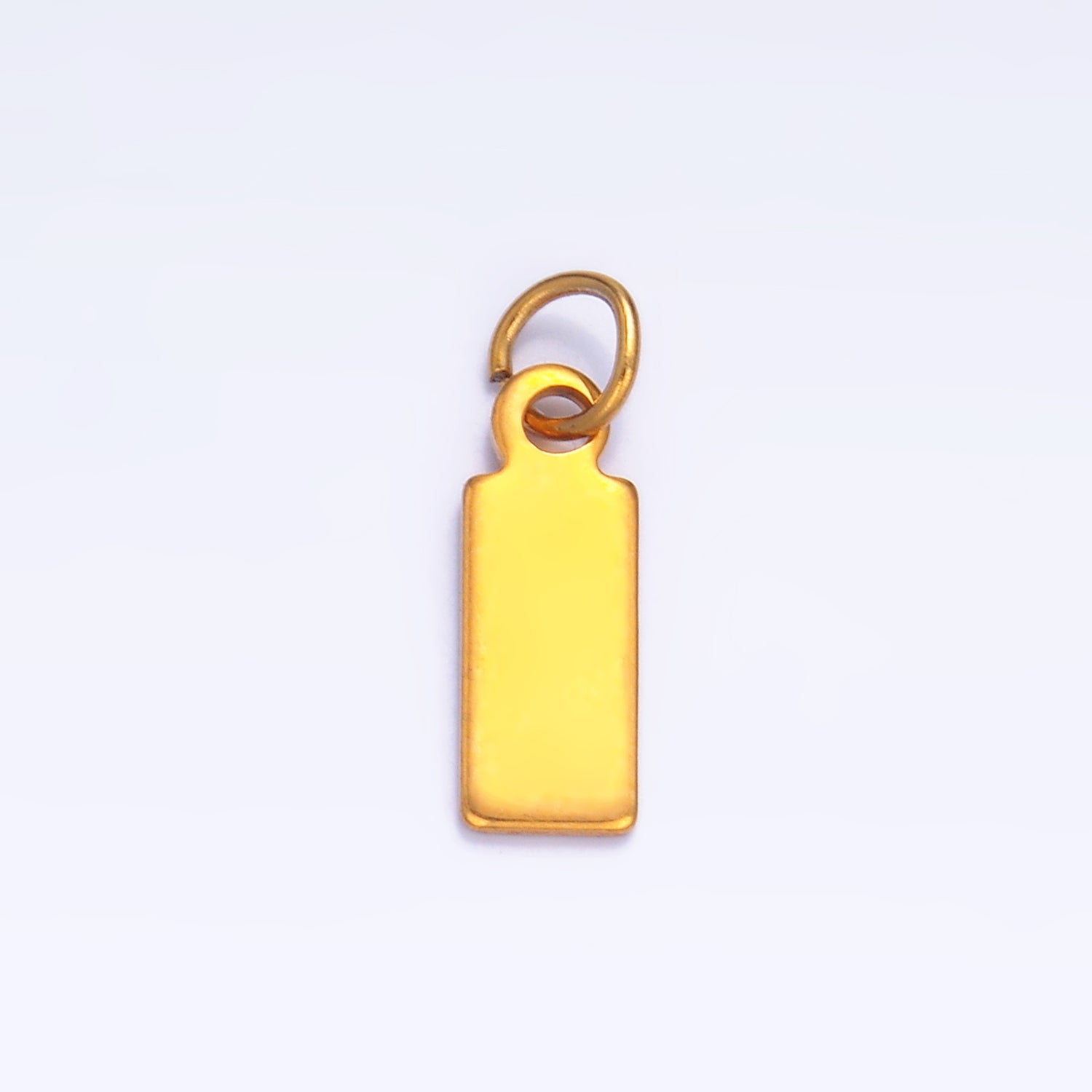Stainless Steel 11mm Minimalist Rectangular Tag Mini Charm Set | P648