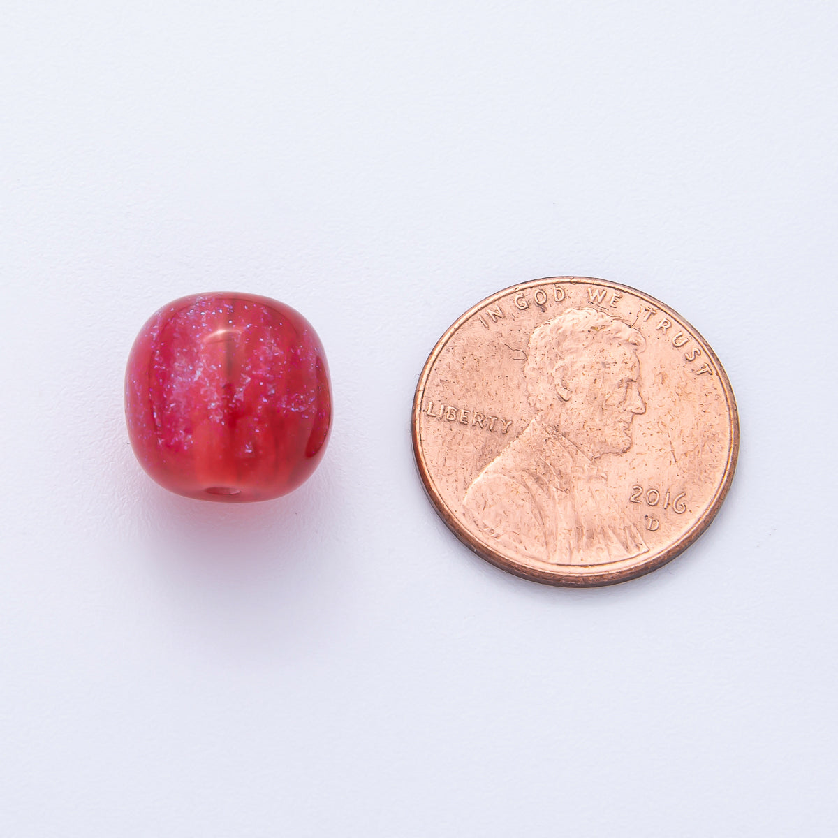 10pcs 12mm Black, Red, Blue, Grey, Green Glitter Resin Round Bead | B675 - B678