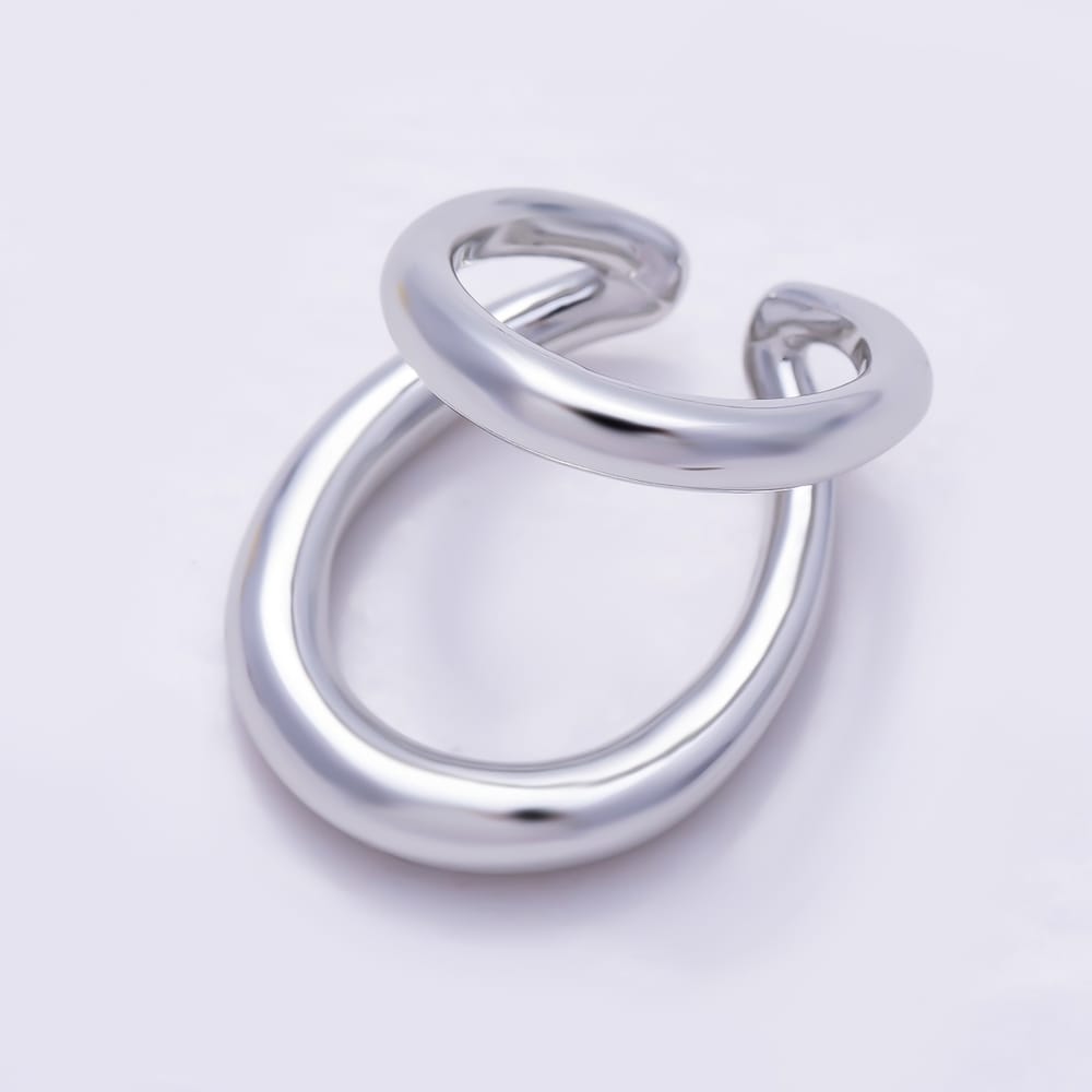 16K Gold Filled Minimalist Double Band Geometric Ring in Gold & Silver | Rings-00401 Rings-00402