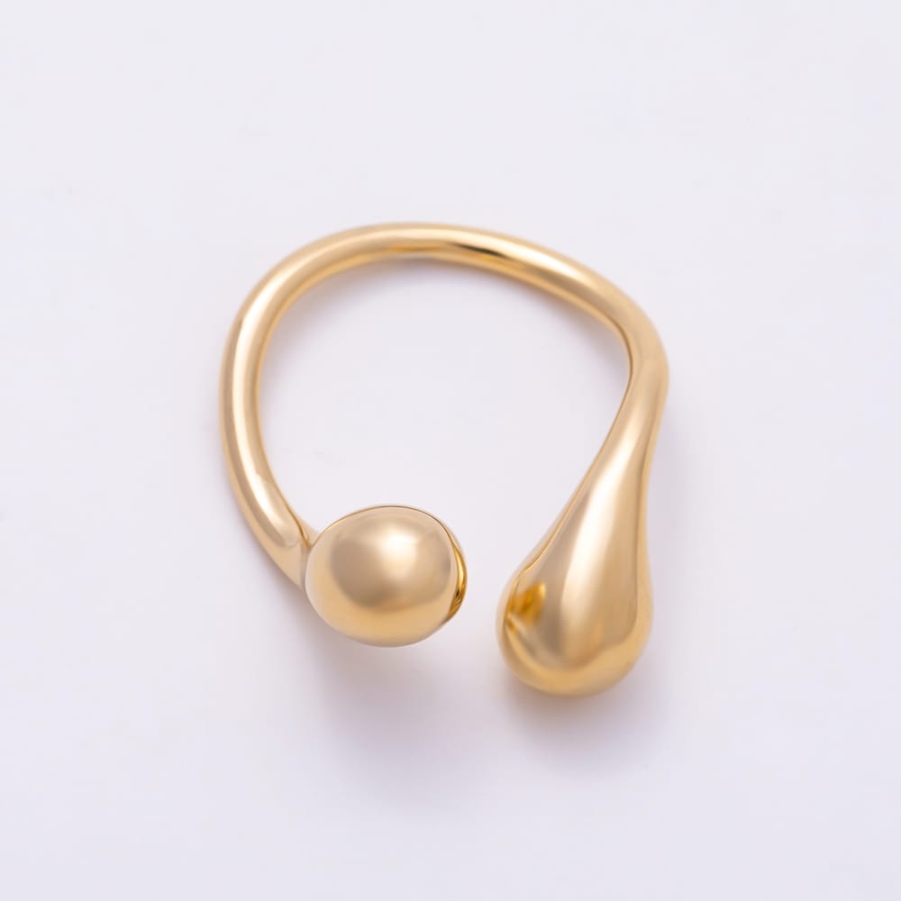 Stainless Steel Minimalist Double Molten Wrap Ring | Rings-00430