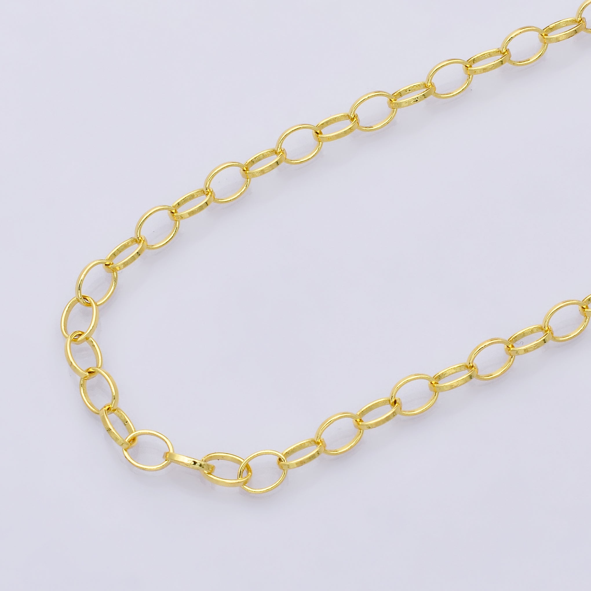 16k gold filled oval link chain by the yard wholesale Chain | Roll-01833