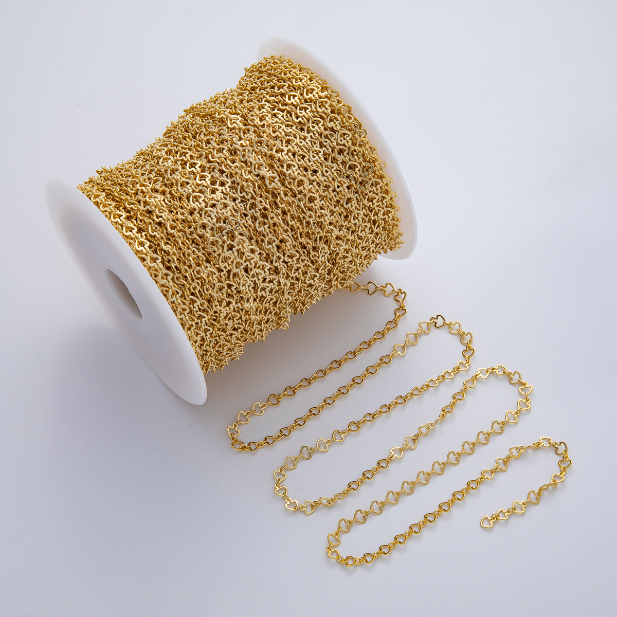 16K Gold Filled 5mm x 4.5mm Spade Cable Unfinished Chain by Yard | Roll-1763