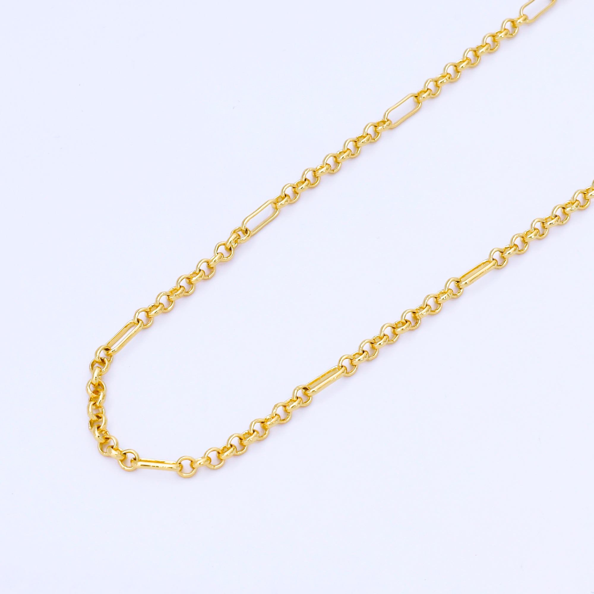 24K Gold Filled 2.6mm DaintyRolo Paperclip Unfinished Chain by Yard | Roll-1993