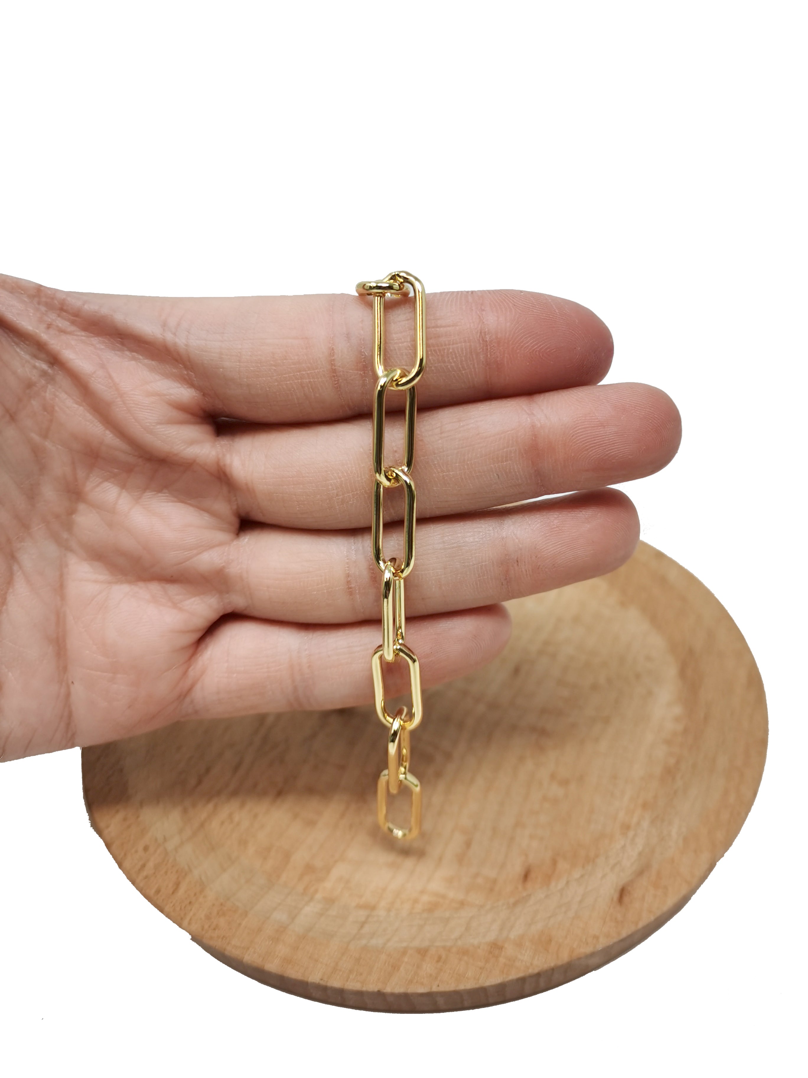 Chunky Paperclip Chain Necklace 17.4X7.3mm, 24K Gold Filled Jumbo Link PAPER CLIP 1 Yard Lead Nickel Free, Unfinished Link Chain | ROLL-186 ROLL-073