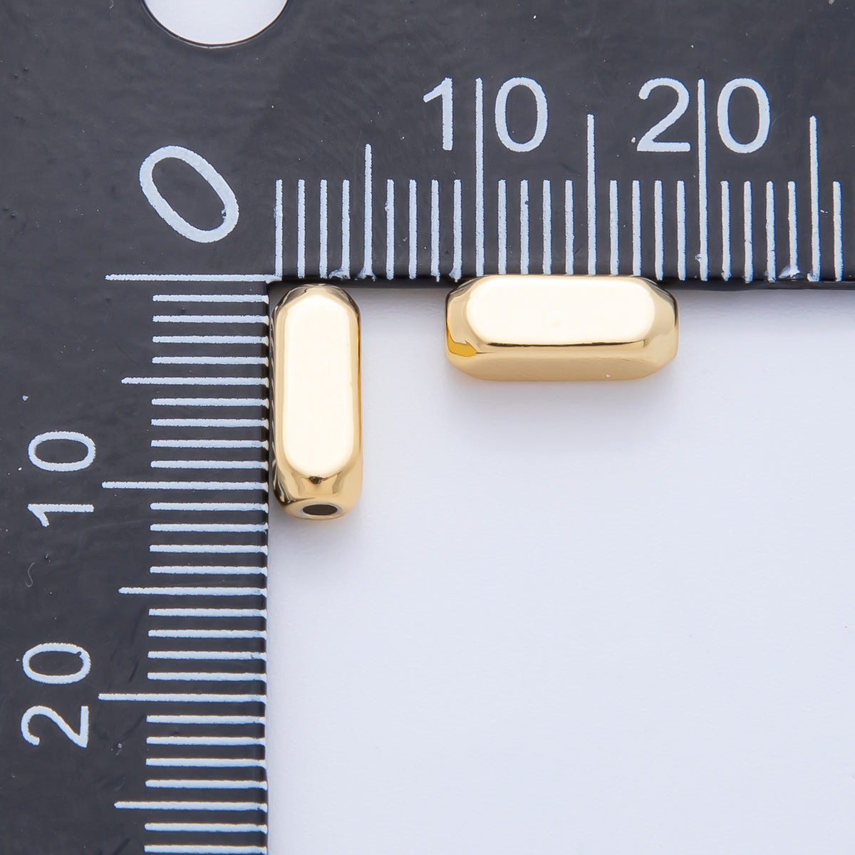 18K Gold Filled 10mm Chunky Tube Slider Bead Spacer 10pcs | AF-A1061