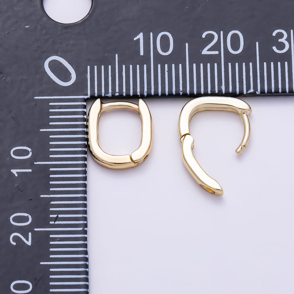 14K Gold Filled 10mm Minimalist U-Shaped Cartilage Huggie Earrings | Earrings-01141