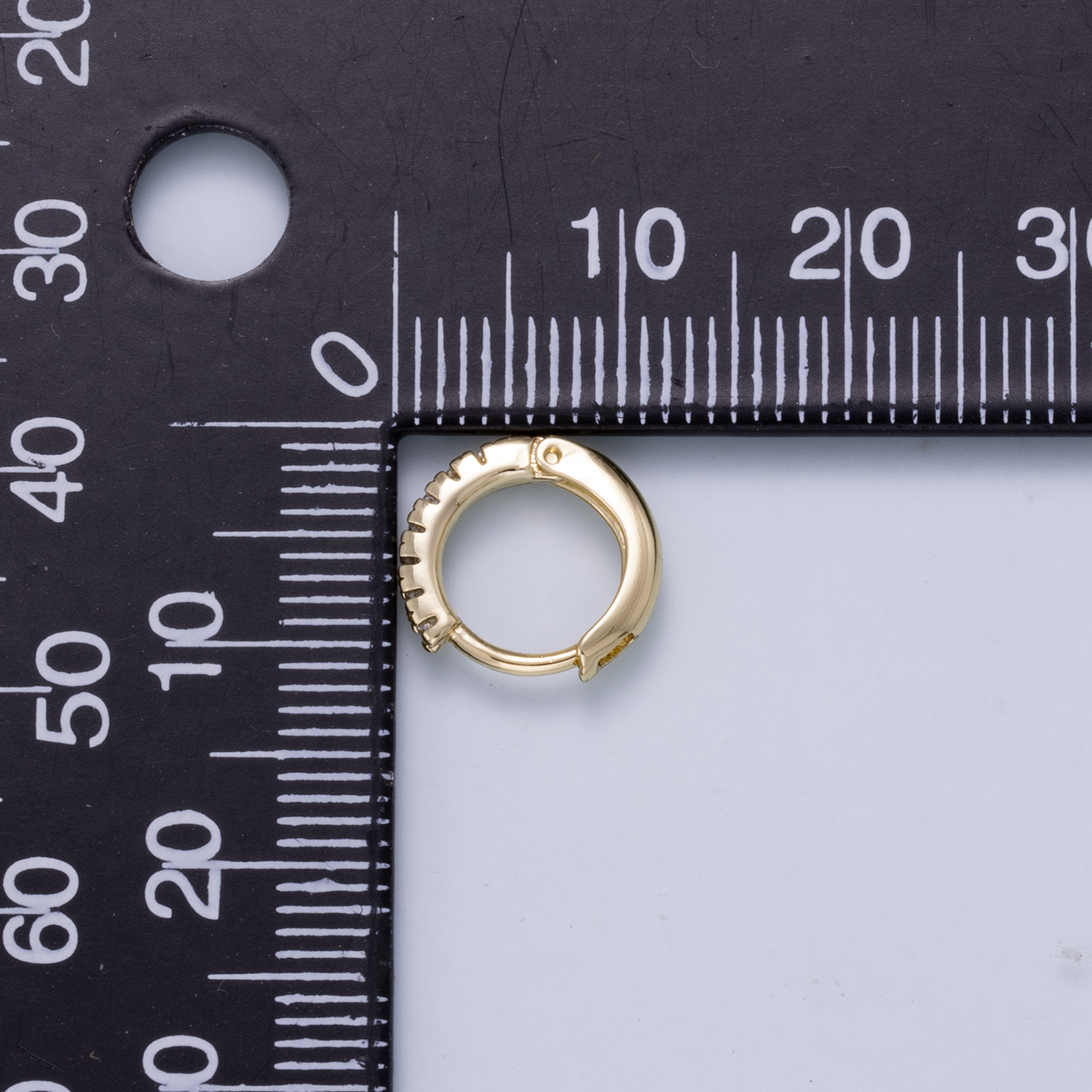 14K Gold Filled 11mm Micro Paved CZ Cartilage Huggie | Earrings-00685