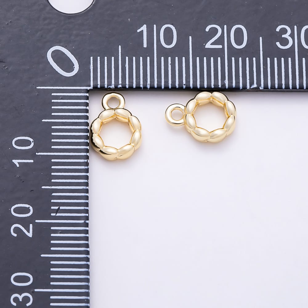 16K Gold Filled 10mm Minimalist Chubby Rondelle Bail Findings in Gold & Silver | Findings-00664 Findings-00665
