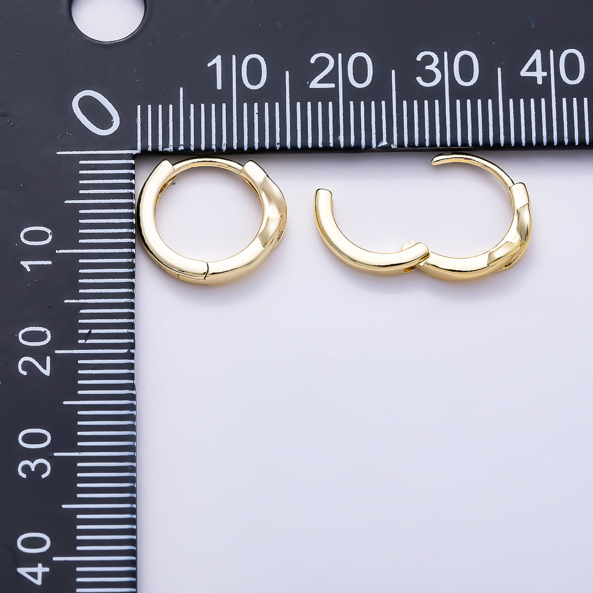 16K Gold Filled 13mm Knot Minimalist Cartilage Huggie Earrings in Gold & Silver | Earrings-00761 Earrings-00762