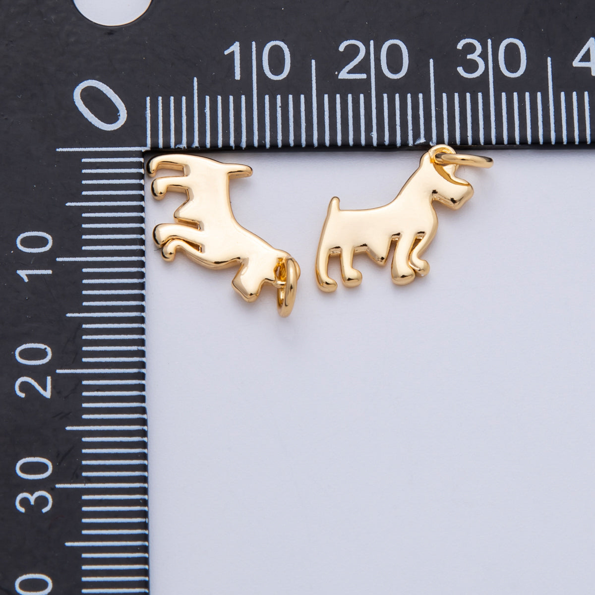 18K Gold Filled 14mm Minimalist Scottie Dog Animal Pet Charm | Charms-00254