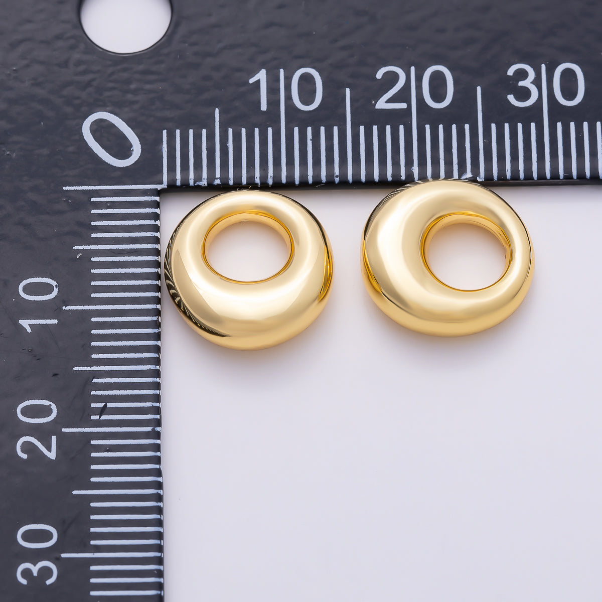 16K Gold Filled 13mm Chunky Organic Rondelle Spacer Bead | Beads-00567 - Beads-00568