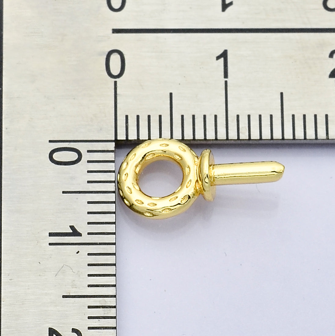 14k gold filled plain peg bail hold for half drill pearl and bead bail charm jewelry findings supplies