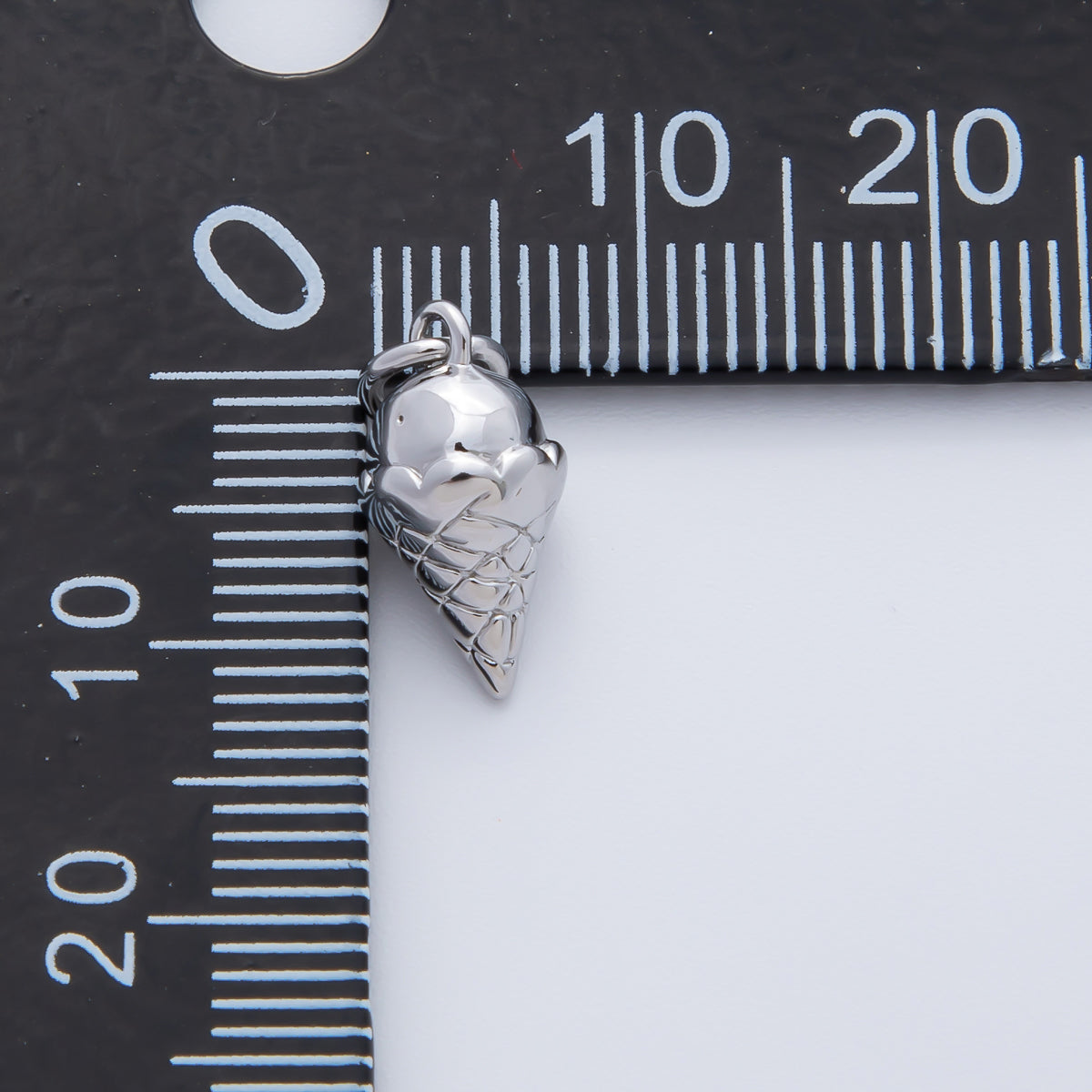 18K Gold Filled 14mm Mini Sweet Ice Cream Cone Charm in Gold & Silver | AF1415