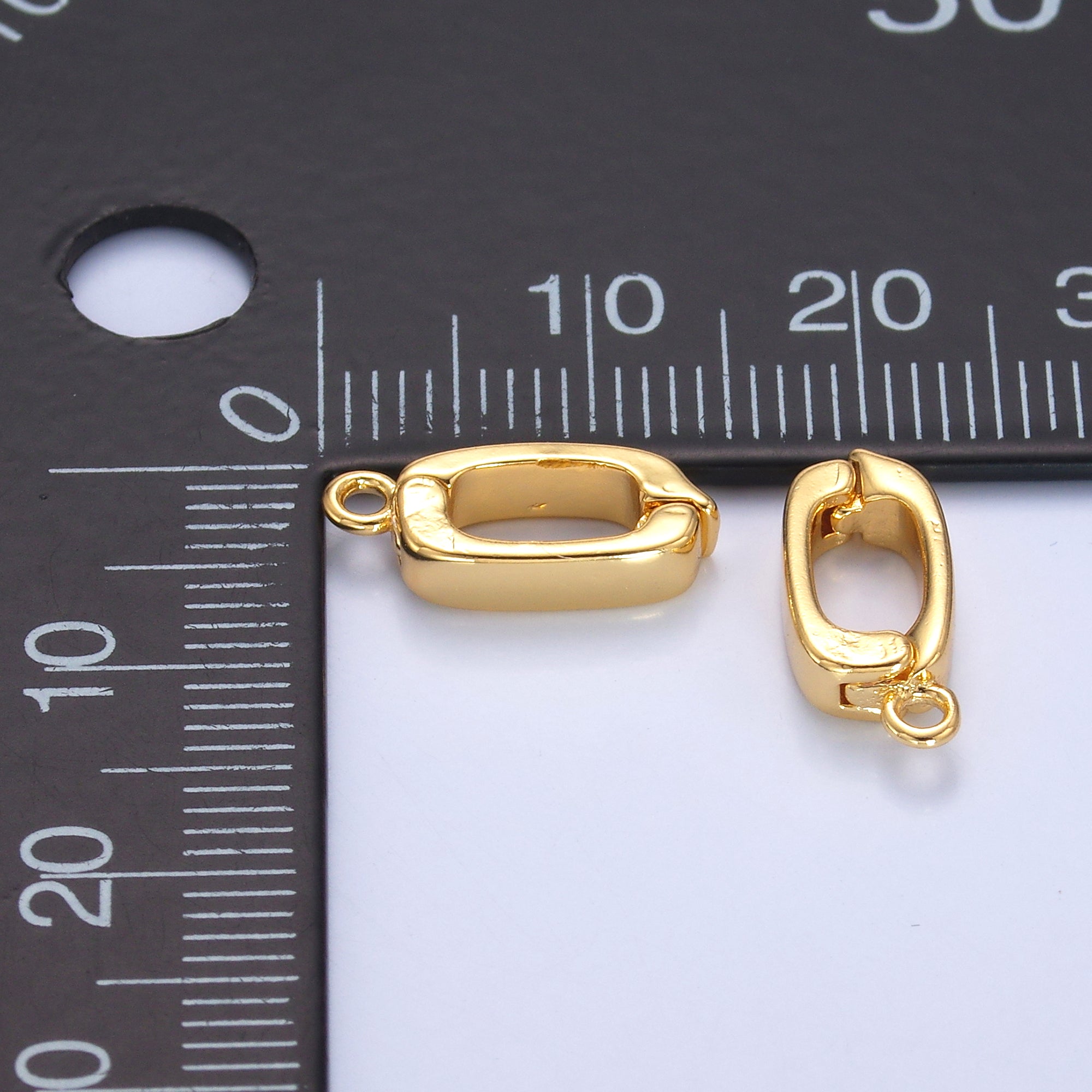 24K Gold Filled 14mm Hinged Rectangular Bail Pendant Spacer Holder | Z1320