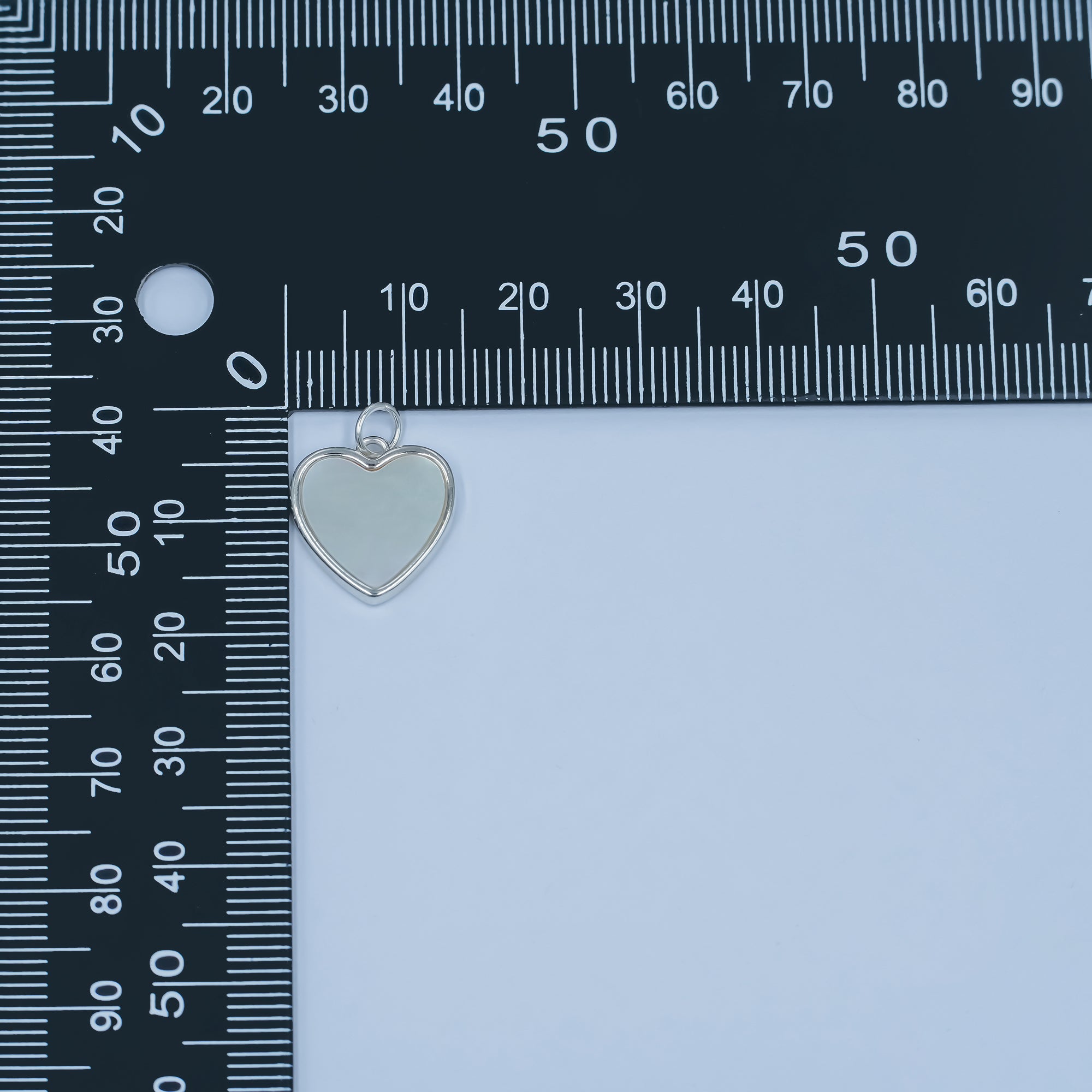 S925 Sterling Silver Shell Pearl Heart Mini Charm | SL-641