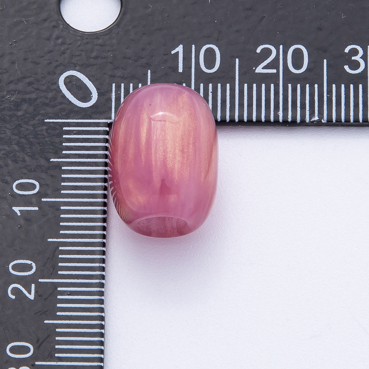 15.5mm Black, Red, Blue, Black Glitter Acrylic Resin Oblong Bead Set ( 10 pcs ) | B614 B617