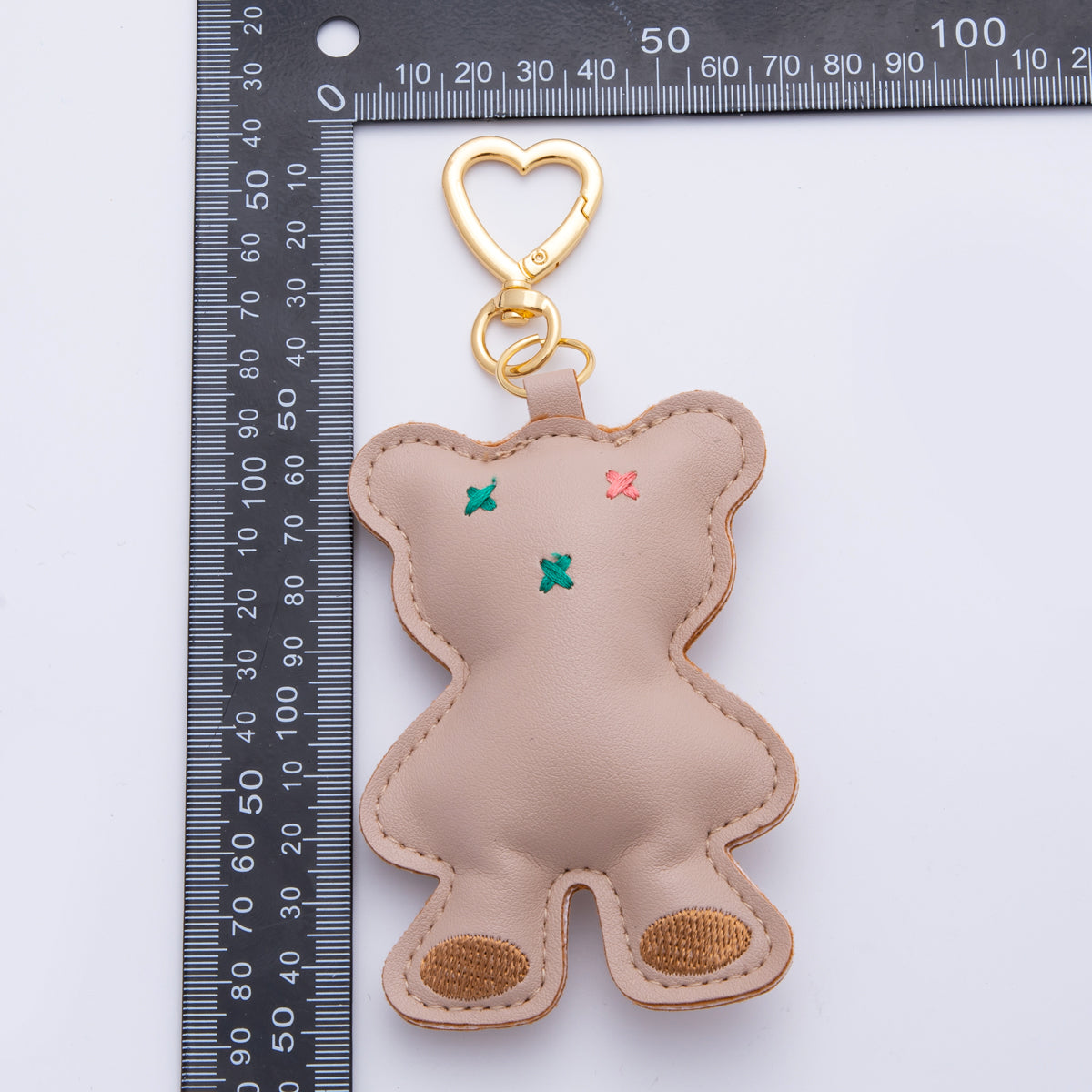 Leather Bear Keychain Handmade Bag Charm Cute Leather Animal Purse Accessory WB-00042