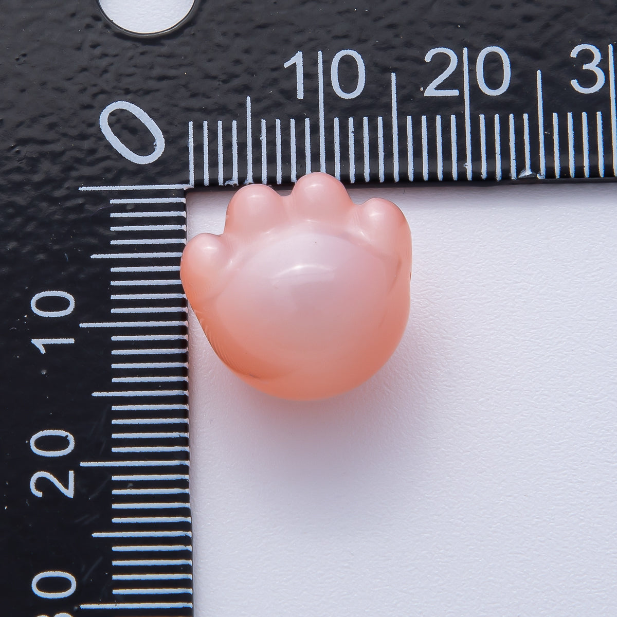 15mm Resin Blue, White, Green, Fuchsia, Pink, Purple, Red Paw Print Pet Animal Bead | B663 - B673