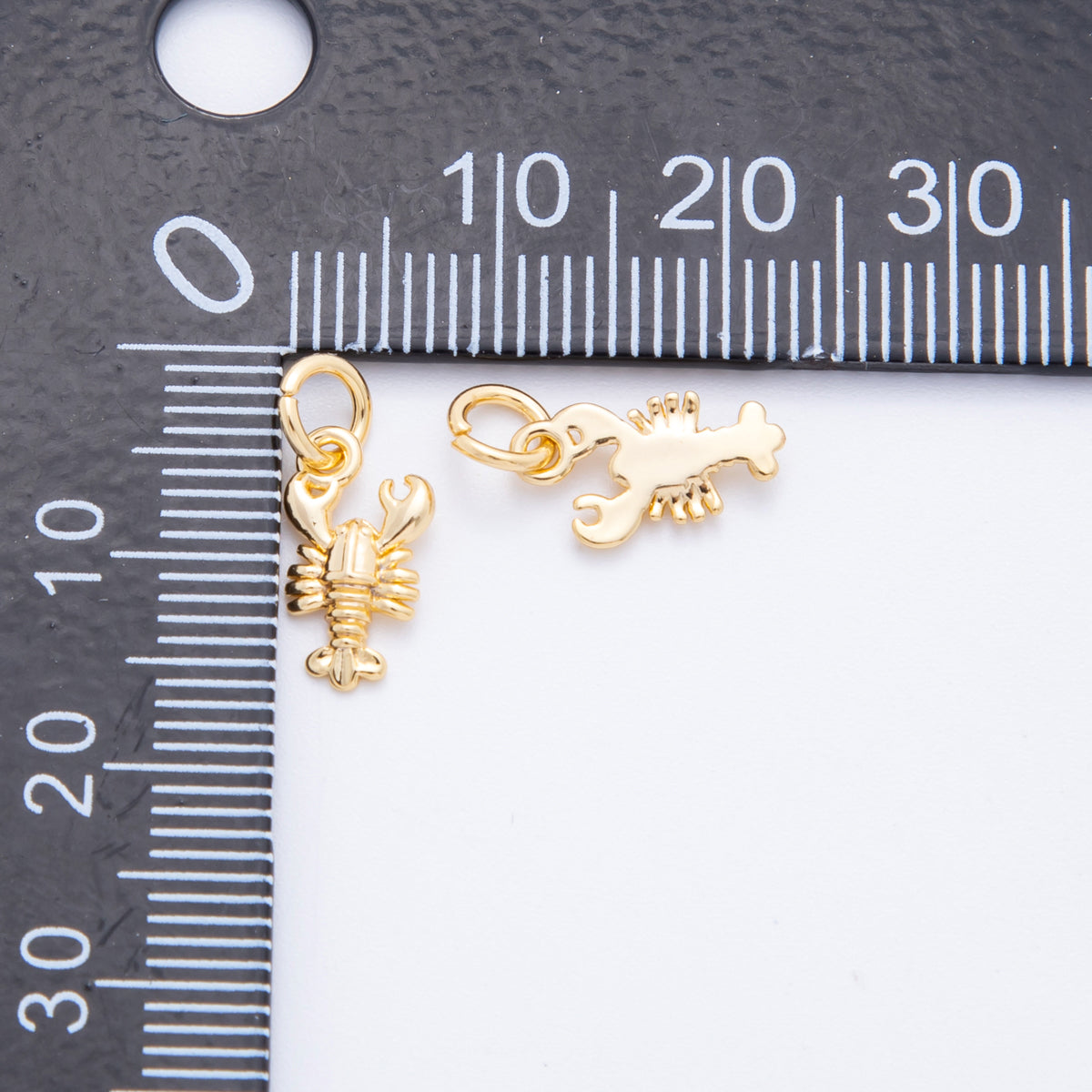 18K Gold Filled 15mm Lobster Crawfish Add-On Jewelry Charm | N401