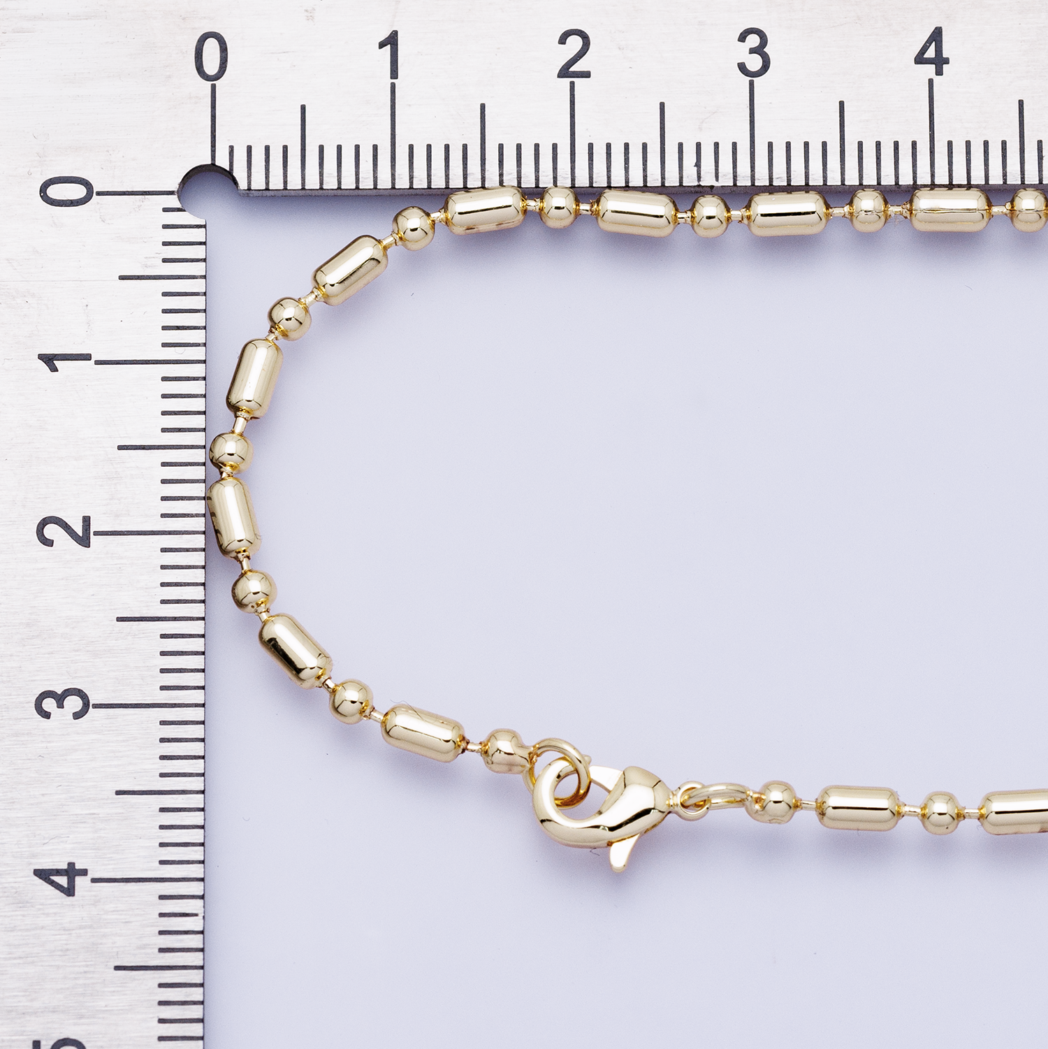 18K Gold Filled 2.4mm Tube Ball Chain 16 Inch Choker Necklace | WA-04167