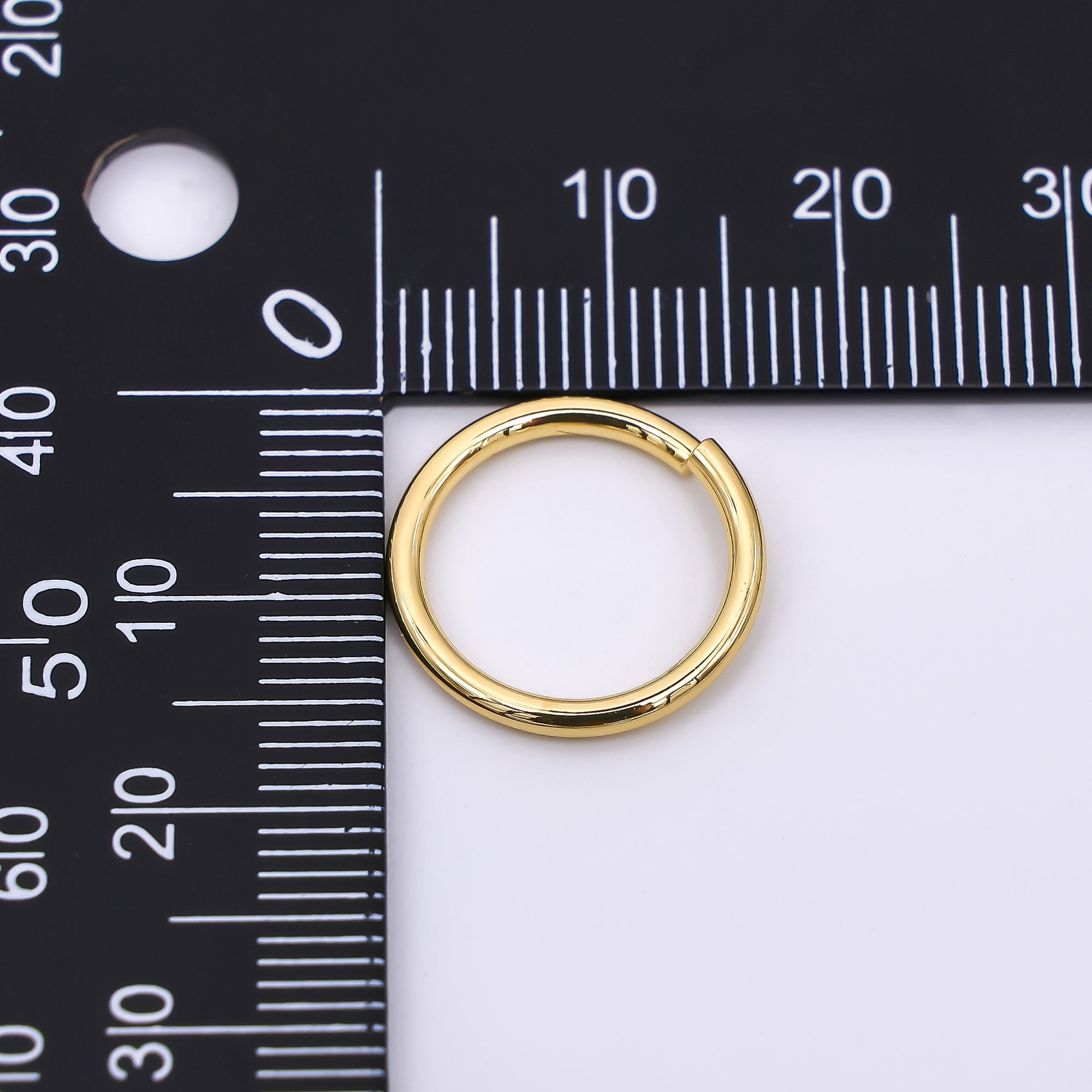 24K Gold Filled 16mm Classic Simple Round Jumpring Findings in Gold & Silver | SP1638